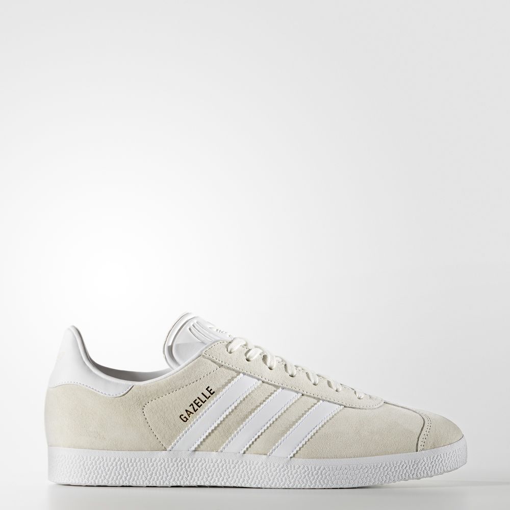 Adidas Gazelle - Originals ανδρικα - Ασπρα/Ασπρα/Χρυσο Χρωμα Μεταλλικός,Μέγεθος: EU 36 – 54 2/3 (487